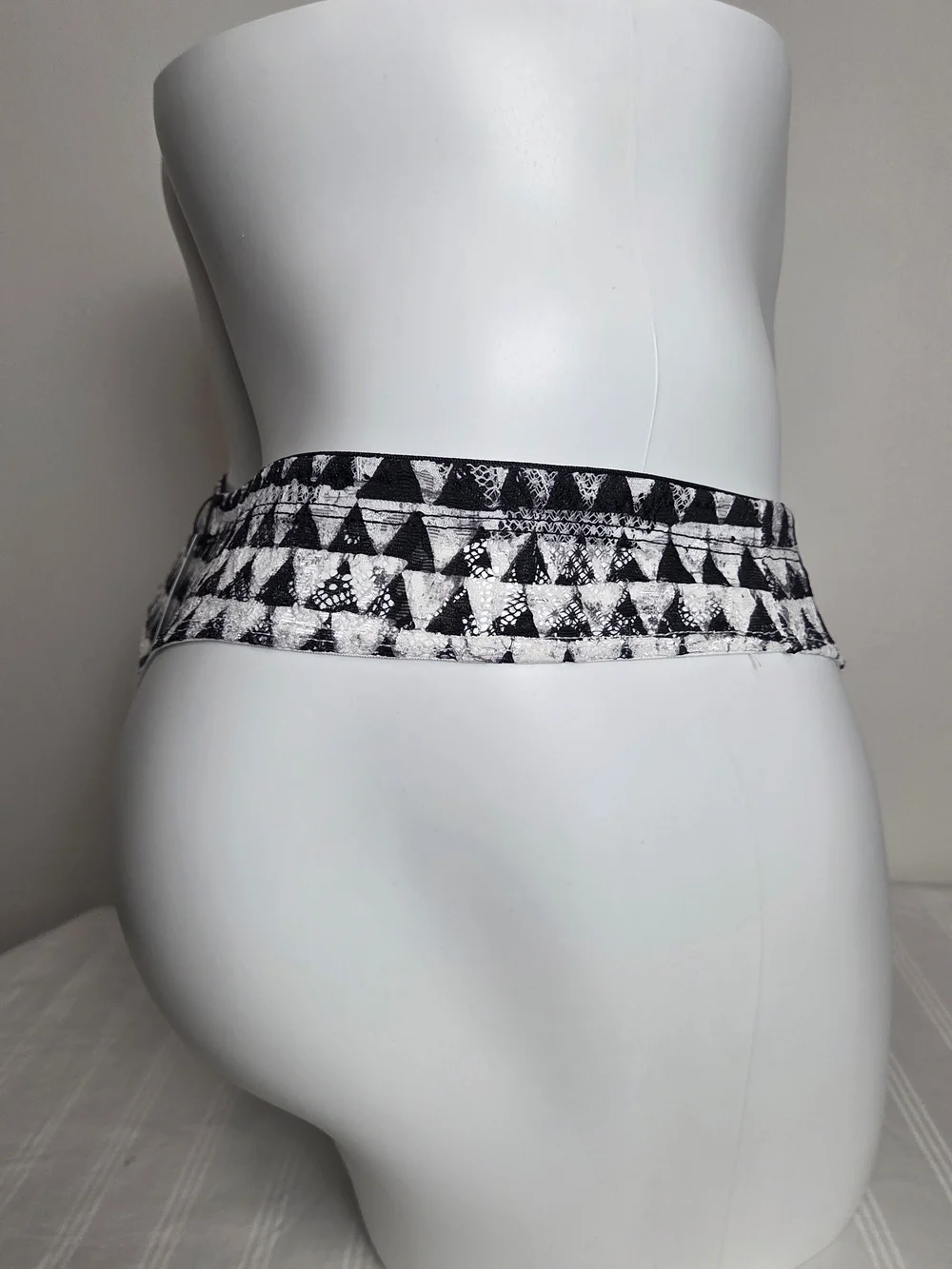 Cosabella Black & White Triangle-Pattern Briefs